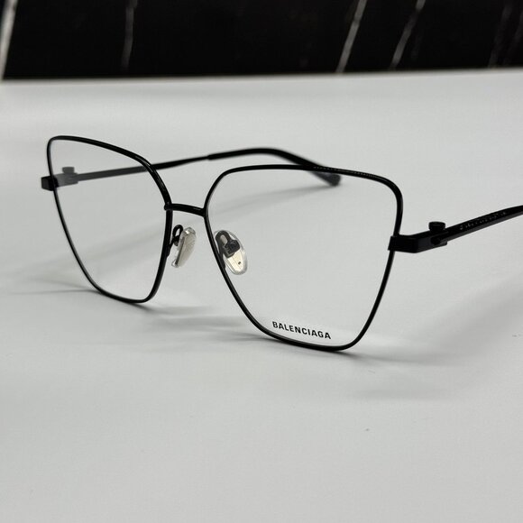 NEW BALENCIAGA BB0170O 003 CAT EYE BLACK WOMEN EYEGLASSES BALENCIAGA - Picture 5 of 8